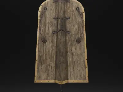 Pavise Medieval Shield Low-poly 3D model
