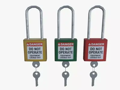 Loto locks Low-poly 3D model