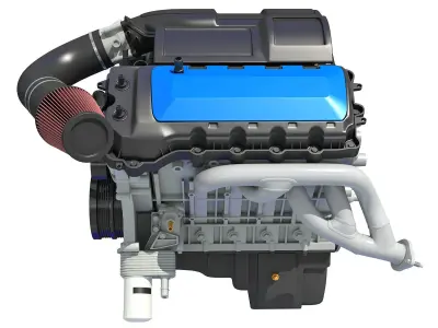 V8 Engine 3D model 3