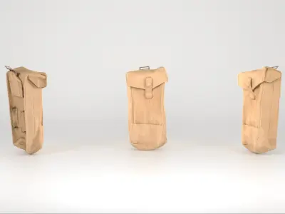 Military bag for grenades 38 Low-poly 3D model