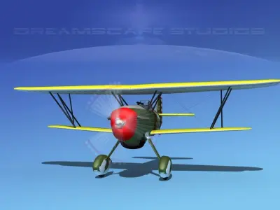 Curtiss P-6E Hawk V04 3D model