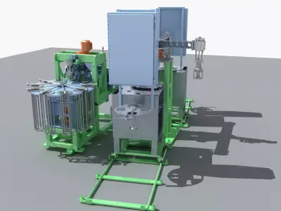 Industrial Equipment 33 - Multi Station Dual Turntable  3D model