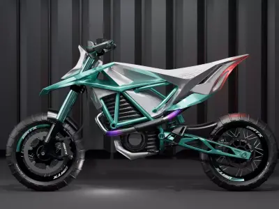 Futuristic Electric Dirt Bike 3D model