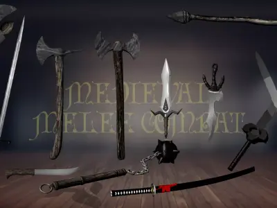 Medieval Melee Collection 3D model