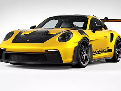 2023 Porsche 911 GT3 RS Yellow 3D model