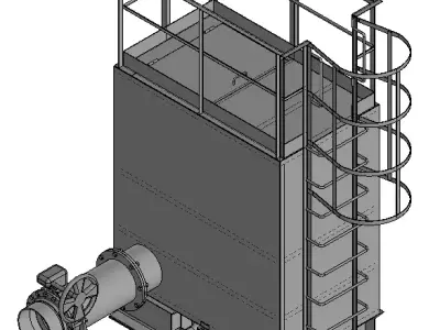 Water tank volume 5000L 3D model