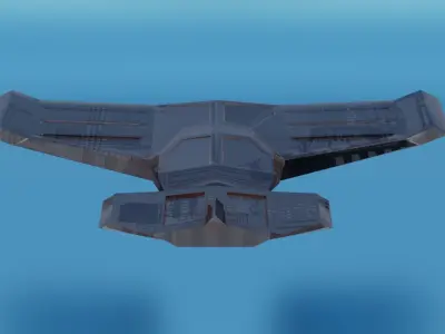 Plane-Model paper airplane flying in sky 3D model