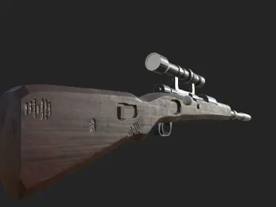 Realistic Kar98 Gun 3D Model Low-poly 3D model
