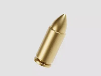 Bullet 3d model Low-poly 3D model