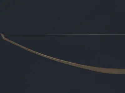 Wooden Bow Low-poly 3D model purchase