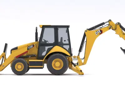 Cat 420F Backhoe Loader 3D model