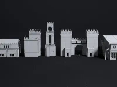 Medieval Building Pack Vol 01 Low-poly 3D model