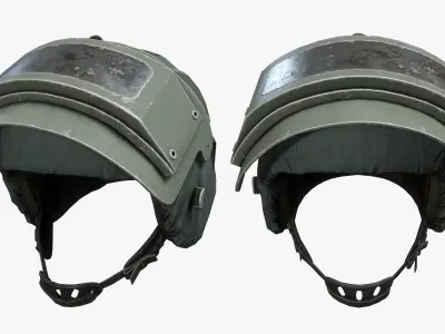 Helmet Low-poly 3D model 10