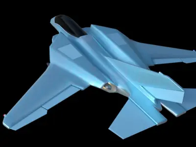 F22-Fighter Jet Sci-Fi Low-poly 3D model