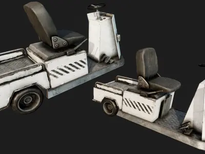 Luggage Vehicle PBR Low-poly 3D model