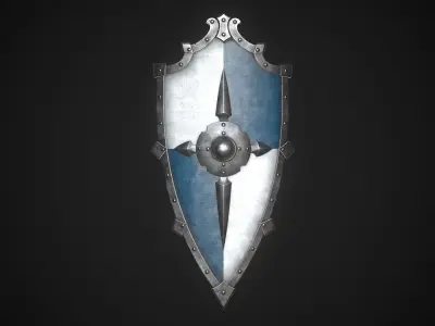 Knight Shield 08 Low-poly 3D model