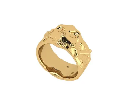 Skull Ring 3D print model
