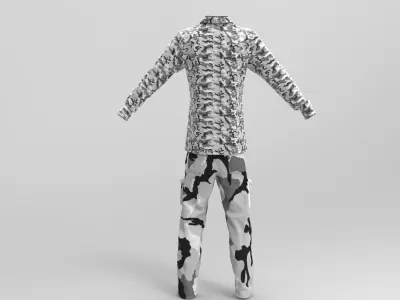 Snow Military Set 3D Model Pack