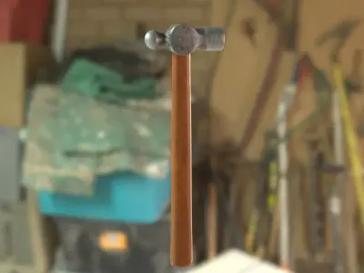 Ball-peen hammer Low-poly 3D model