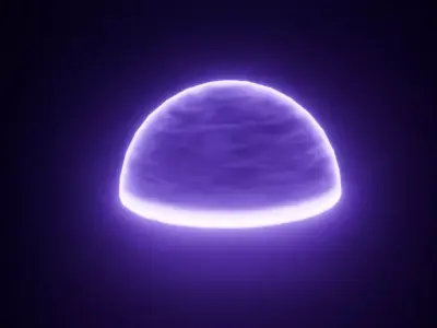 magic energy shield Low-poly 3D model
