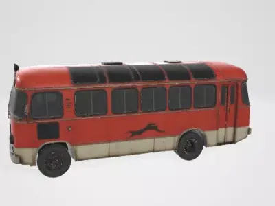 Old Urban Bus Model 3D model