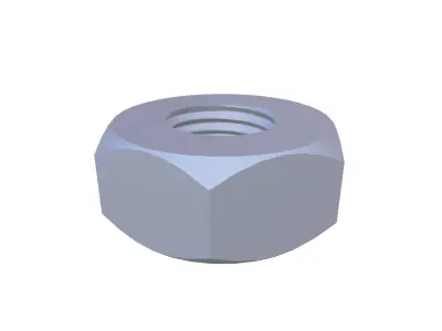 Nut Bolt Low-poly 3D model