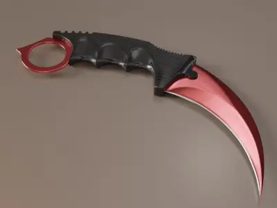 The Karambit - CS GO FanArt Low-poly 3D model