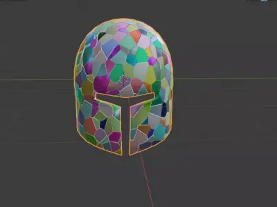 shinee reinbow sporten helmet Low-poly 3D model