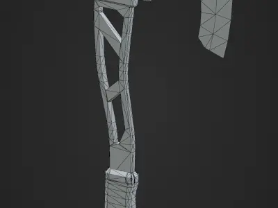 Cold Steel Axe Low-poly 3D model