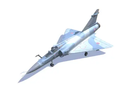 Mirage 2000 Jet Fighter Aircraft Low-poly 3D model