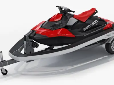 SEA-DOO Spark on Trailer 3D model
