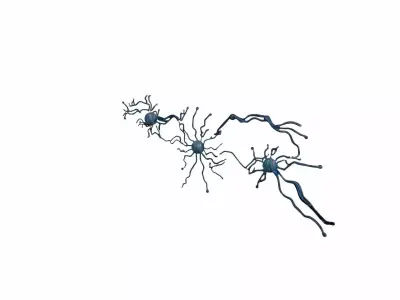 3d Render Artificial Intelligence Neuro Link Circuit 3D model