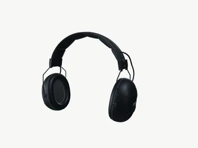 Hearing protection Low-poly 3D model