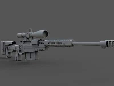 AX 50 sniper  3D model