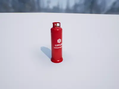 Propane Tank 103LB PBR Free low-poly 3D model