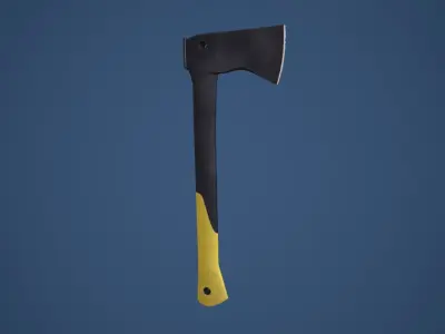 Stylized Tactical Axe Low-poly 3D model
