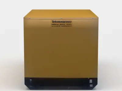 Gas station machine Low-poly 3D model