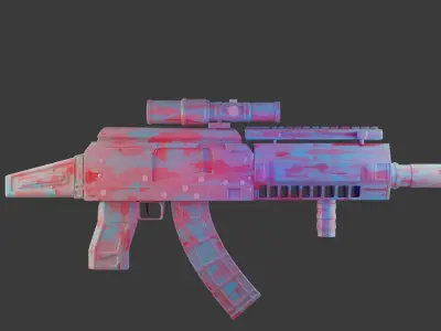 Cool gun 3D model