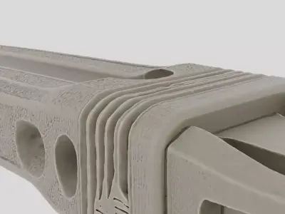 Broken Industrial Pipe Wrench for 3D print Free low-poly 3D model
