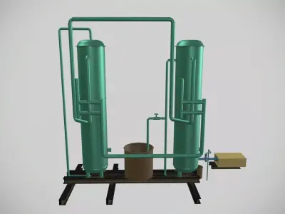 Cooling Water Filter Low-poly 3D model