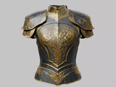 Medieval Armor Fantasy Knight Chestplate 3D model