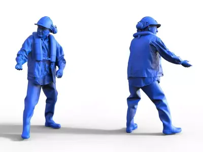 Heinz with helmet for ship model 3D print model