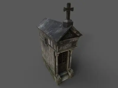 Cemetery Mausoleum 04 type 2 Low-poly 3D model