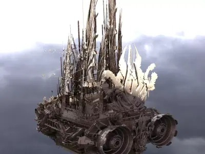 Samurai Airship Dragon Master 3 3D model