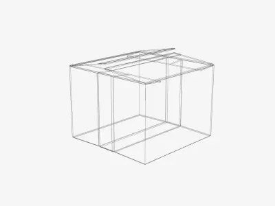 Low Poly Cardboard Box 3D Model Free low-poly 3D model