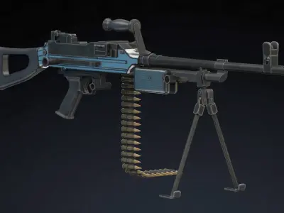 Vektor SS-77 Low Poly Realistic Low-poly 3D model