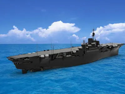 HMS Implacable aircraft carrier 3D model