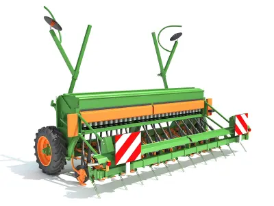 Seed Drill Seeder 3D model