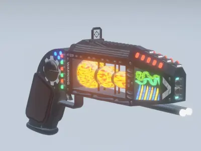 Anihilator cannon Low-poly 3D model