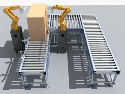  Industrial Equipment 23 - Inspection of Cardboard Box 3D model